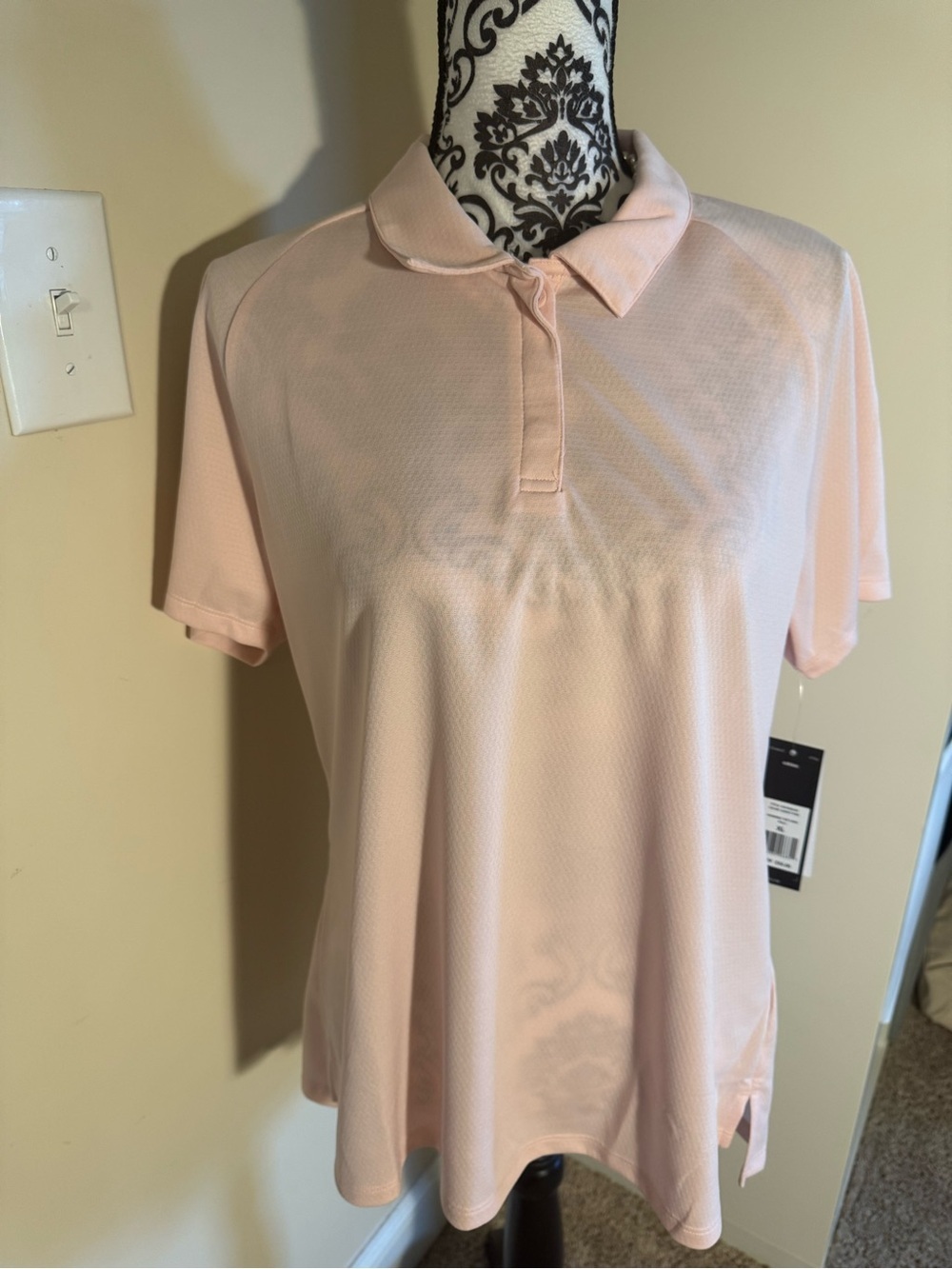 Adidas Light Pink Polo Top NWT